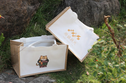 Rongzai thick pound cotton and linen handbag